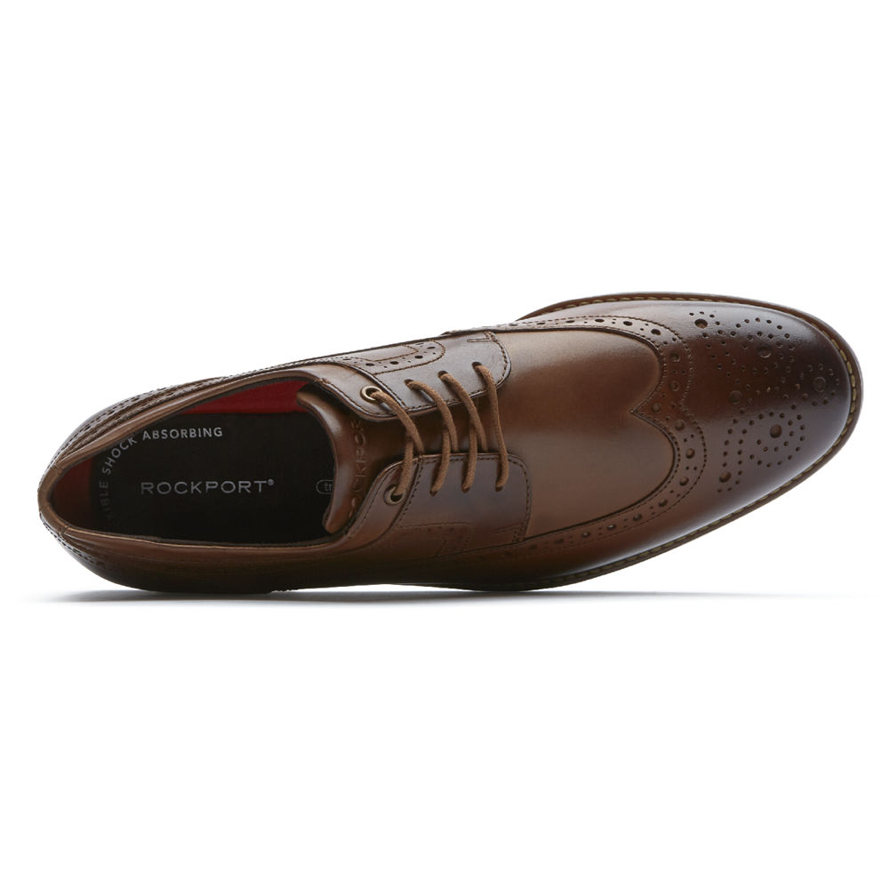 Rockport Mens Style Purpose 3 Wingtip - Oxfords Brown - NJH249836